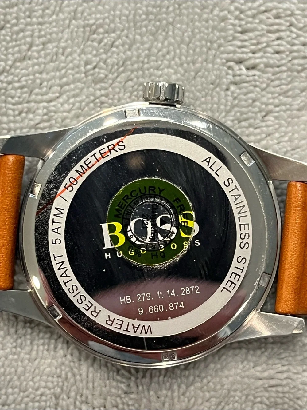 Hugo Boss Men's Blue Dial Brown Leather Strap Pilot Edition Watch